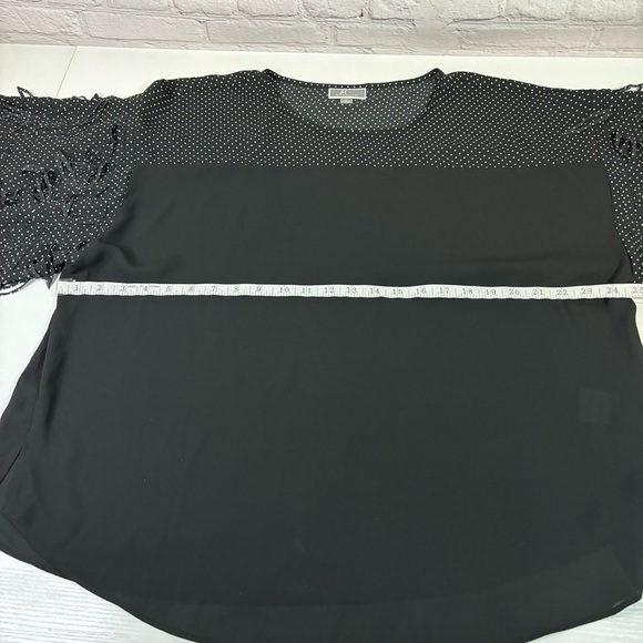 NWT JM Collection Black Top with Fun Sleeves - Picture 5 of 9